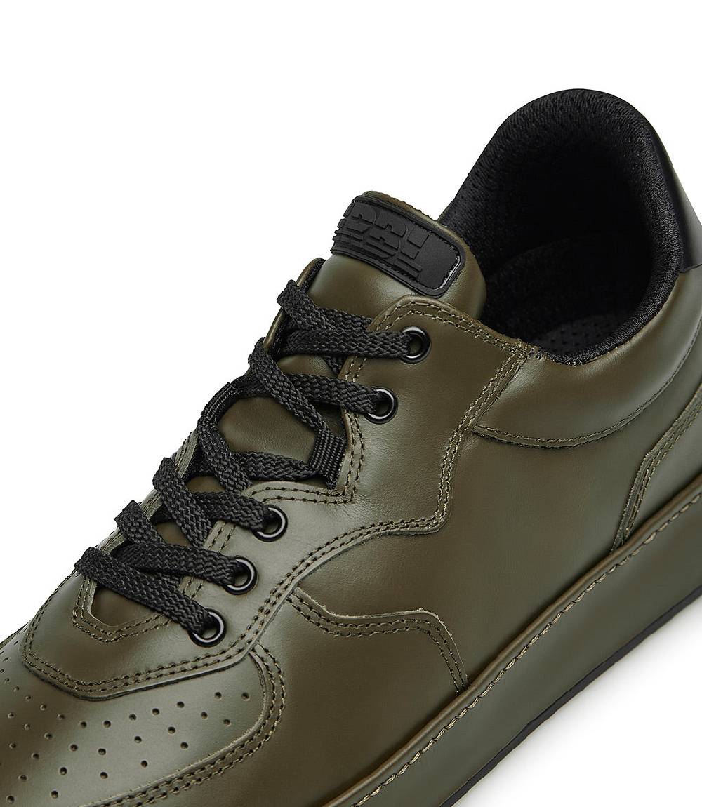 Loriblu Sneakers in pelle verde e nera Consegna Veloce