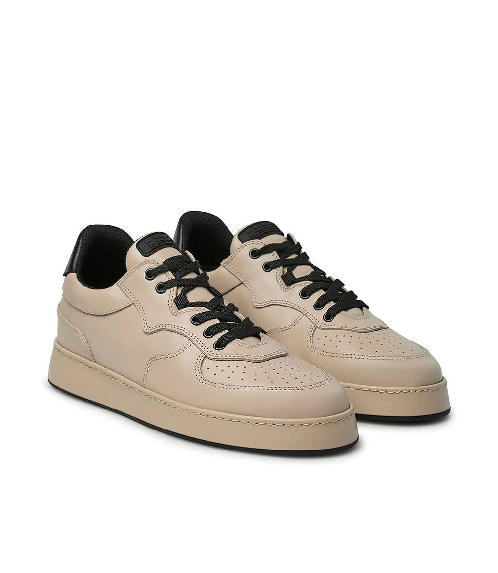 Loriblu Sneakers in pelle beige e nero Fino Al -60%