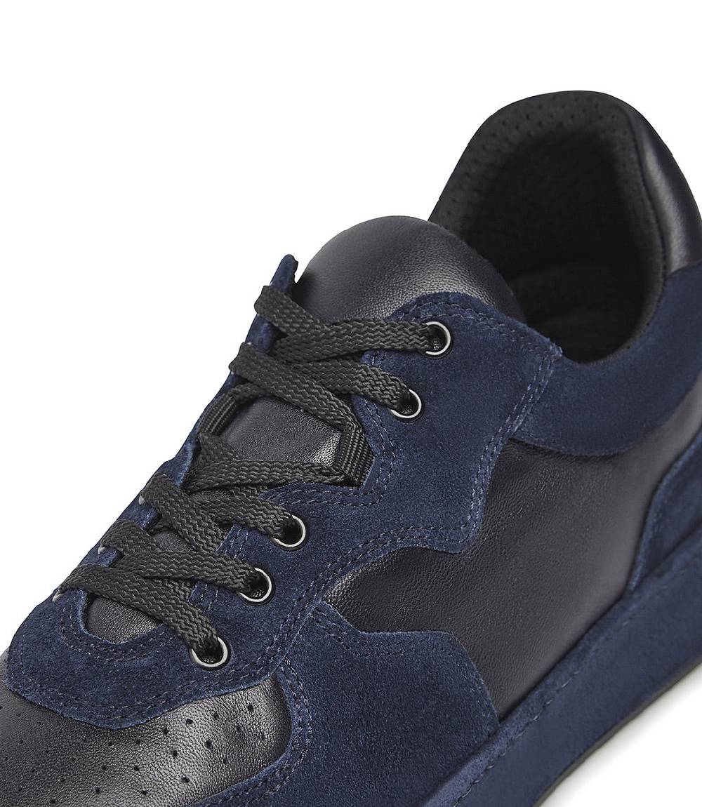 Loriblu Sneakers in nappa e camoscio blu scuro Prezzo Ridotto
