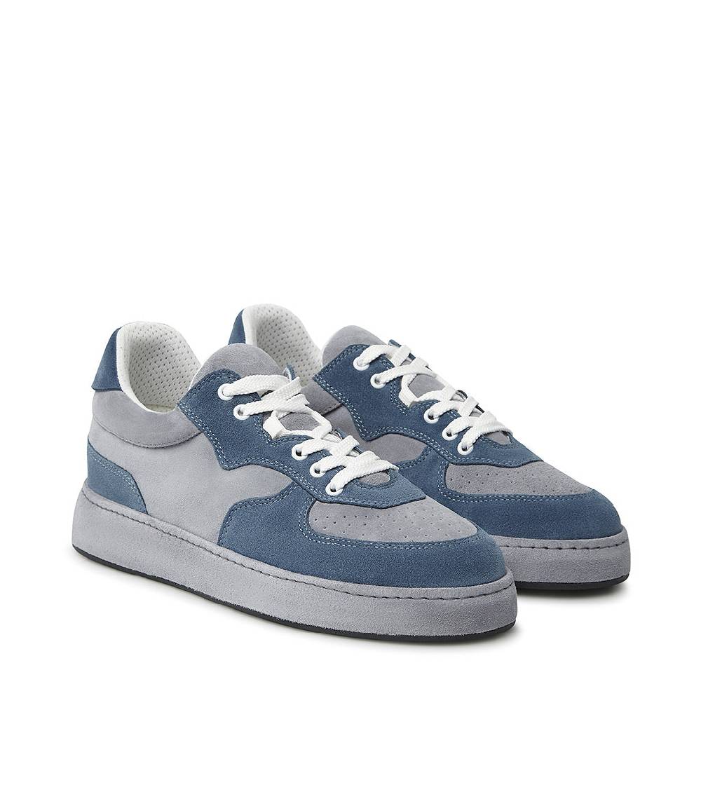 Loriblu Sneakers in pelle scamosciata blu e grigio Sottocosto