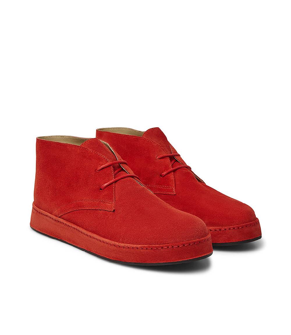 Loriblu Polacchini in pelle scamosciata rossa Presa