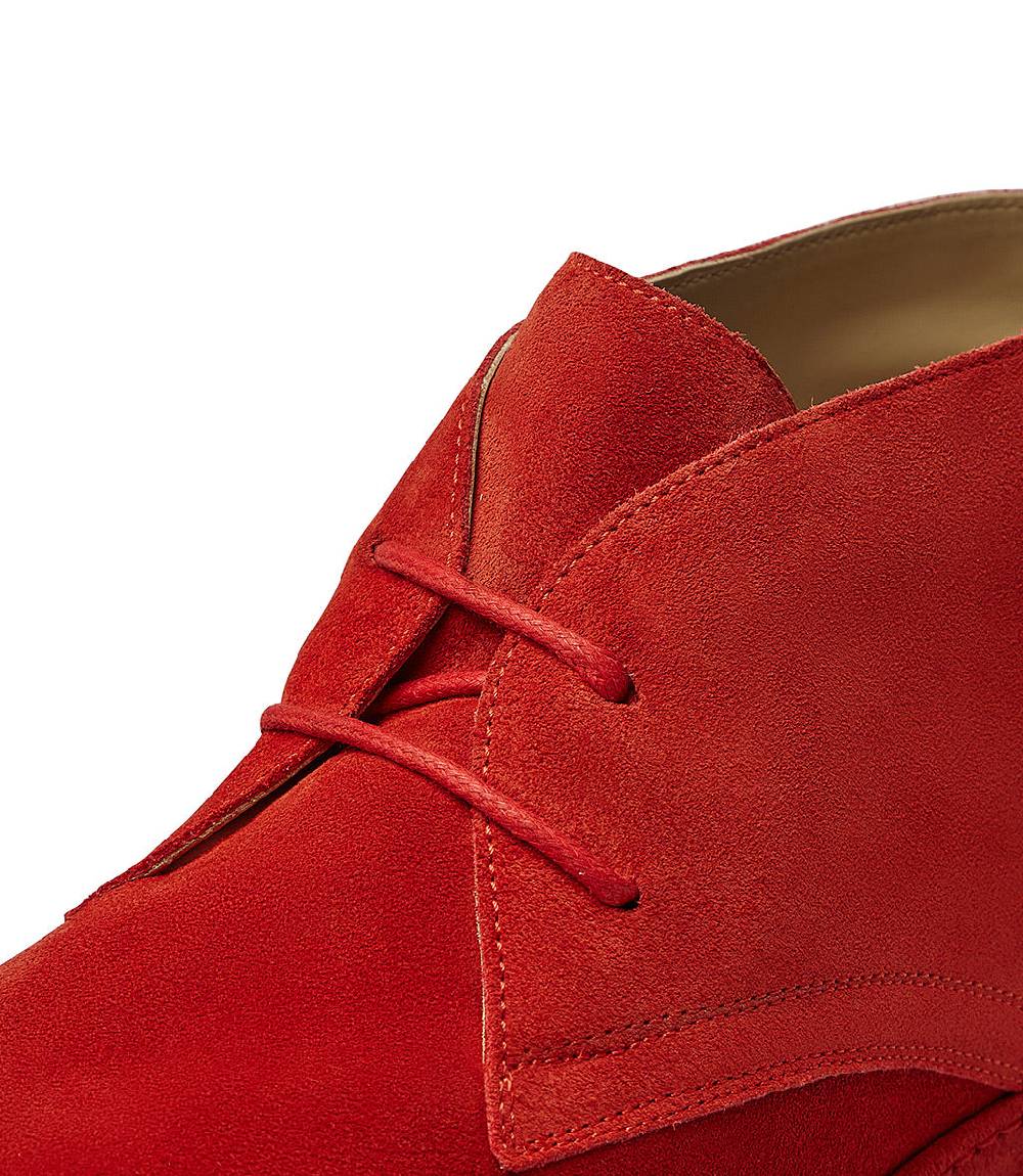 Loriblu Polacchini in pelle scamosciata rossa Presa