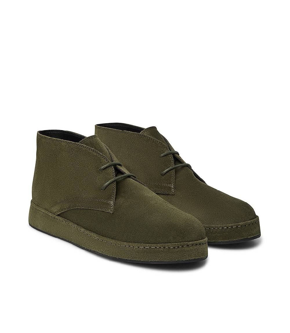 Loriblu Polacchini in pelle scamosciata verde Sconto