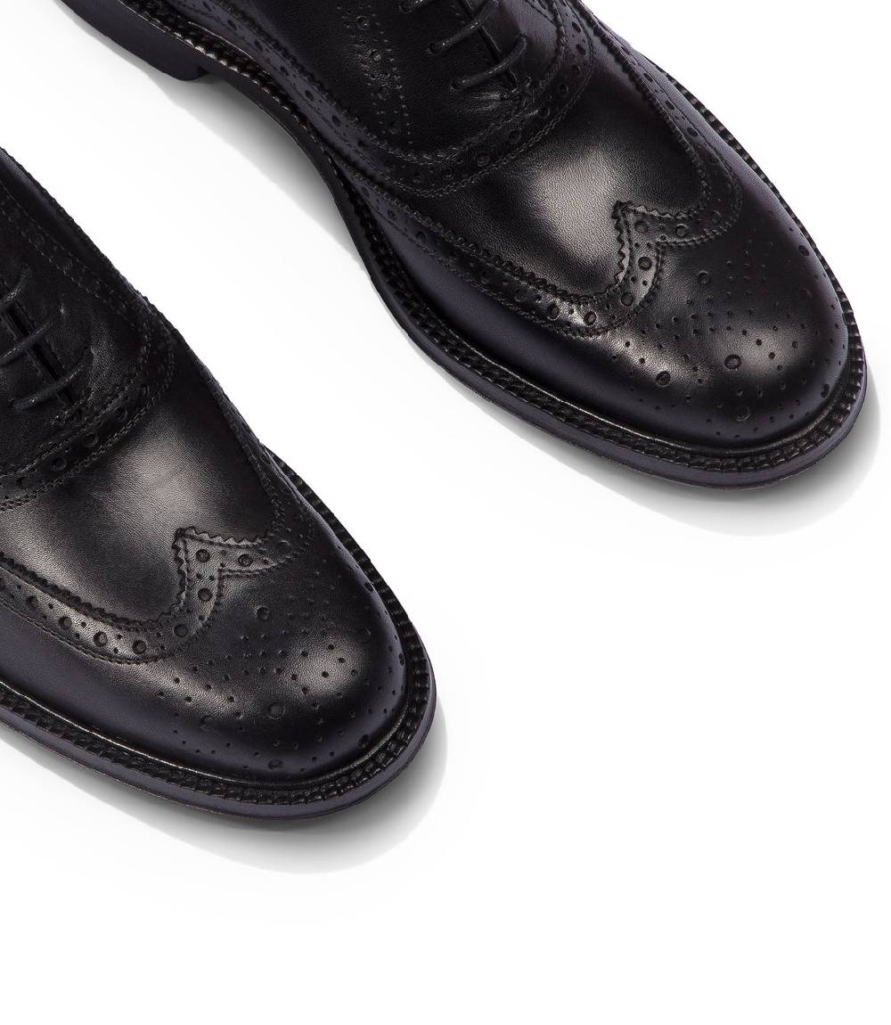 Loriblu Oxford brogue in pelle nera Nuovo
