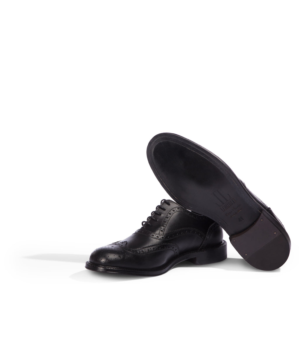 Loriblu Oxford brogue in pelle nera Nuovo