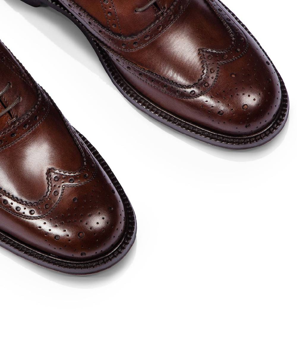Loriblu Stringate oxford in pelle brogue marrone Soddisfazione Garantita