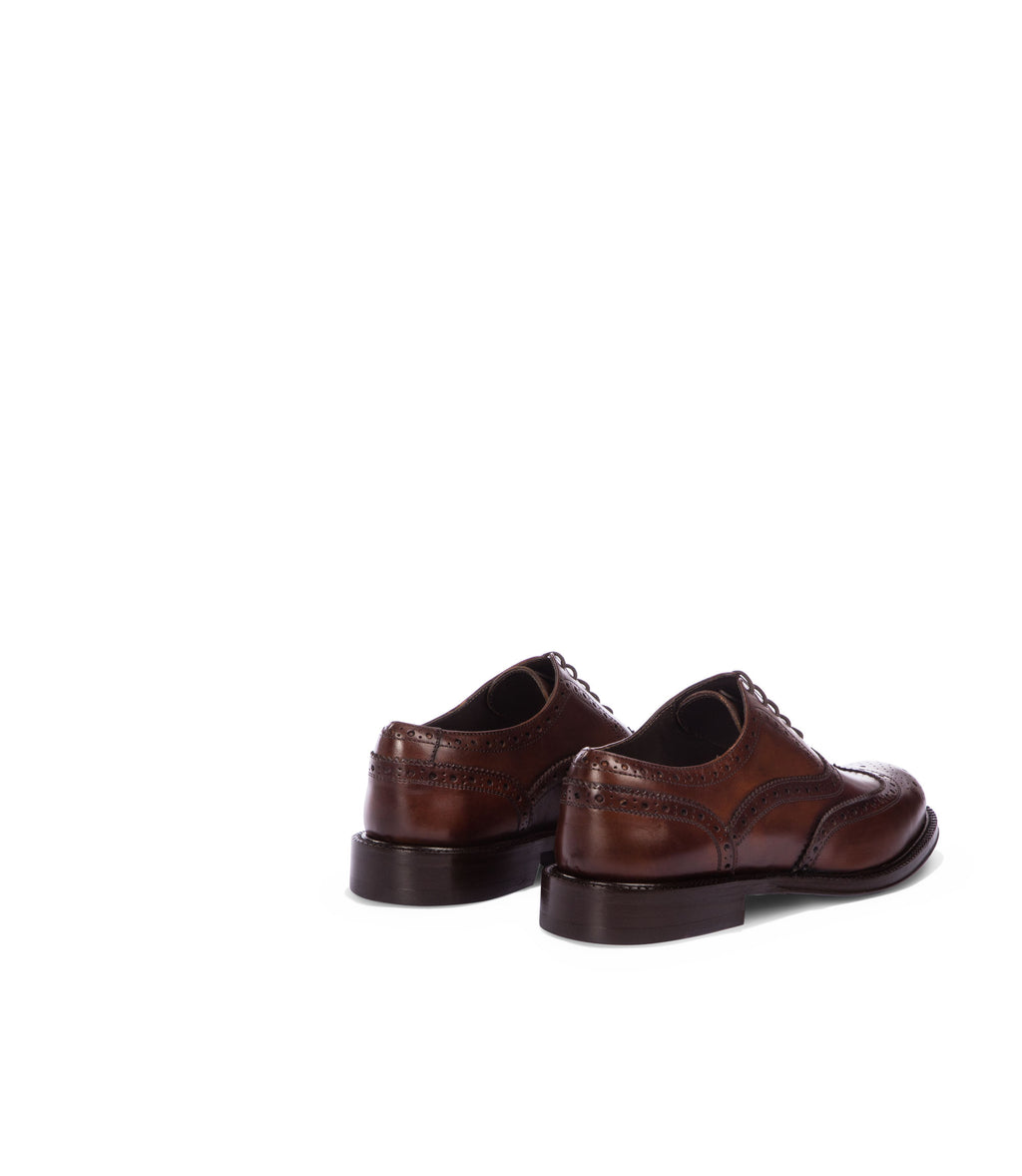 Loriblu Stringate oxford in pelle brogue marrone Soddisfazione Garantita