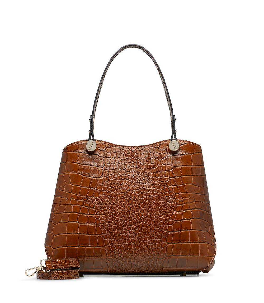 Loriblu Borsa tote cuoio in pelle stampa cocco Qualità Garantita