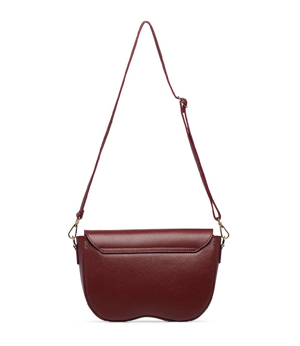 Loriblu Borsa a tracolla in pelle rosso scuro testurizzata Shopping Online