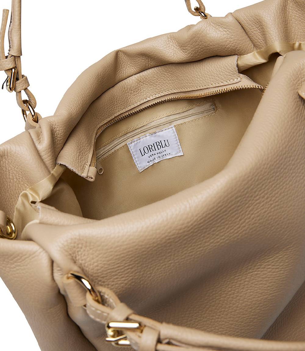 Loriblu Borsa beige in pelle martellata Convenienza