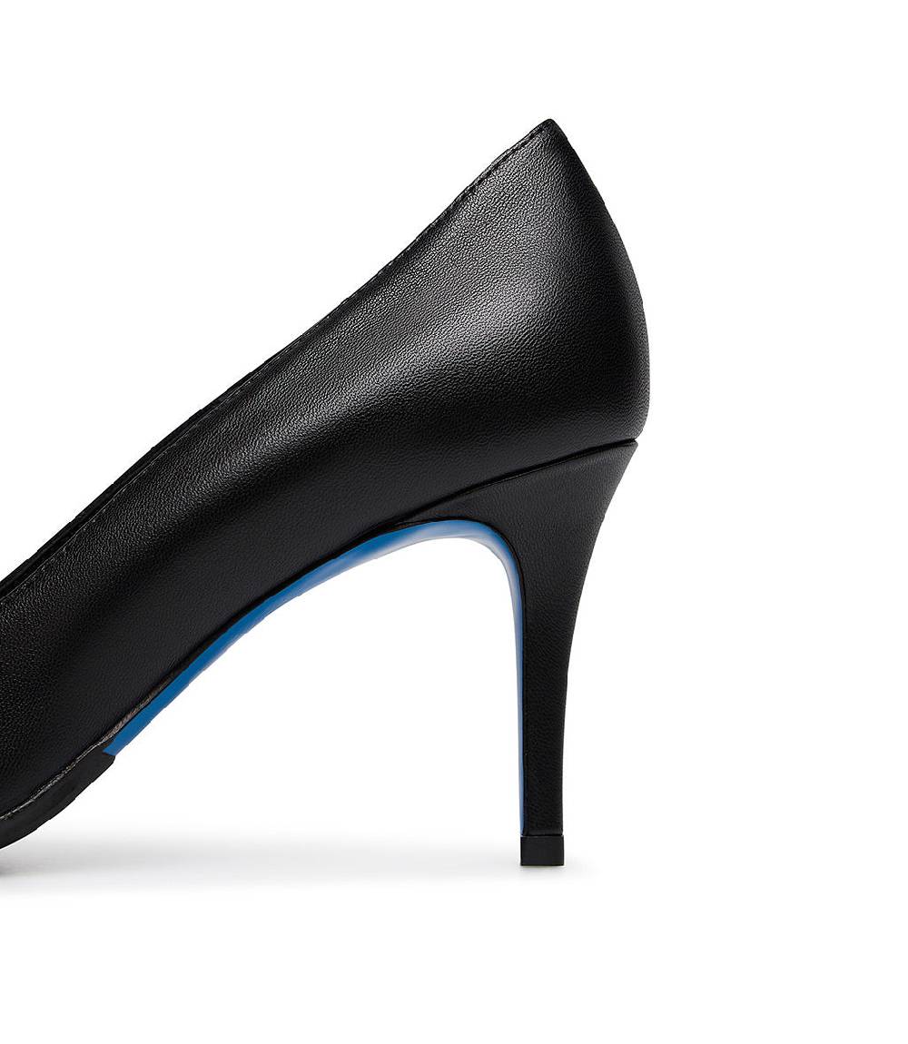 Loriblu Décolleté in nappa nera con cristalli Sconto