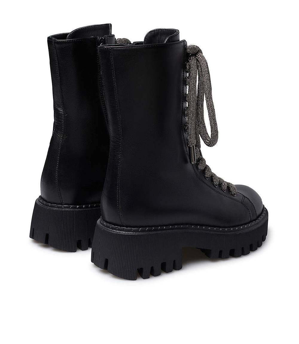 Loriblu Anfibi in pelle nera Saldi