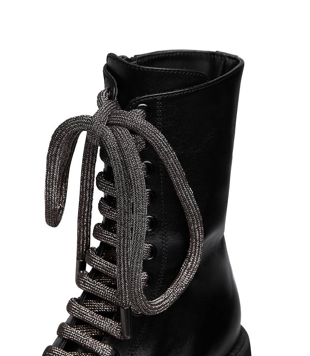 Loriblu Anfibi in pelle nera Saldi