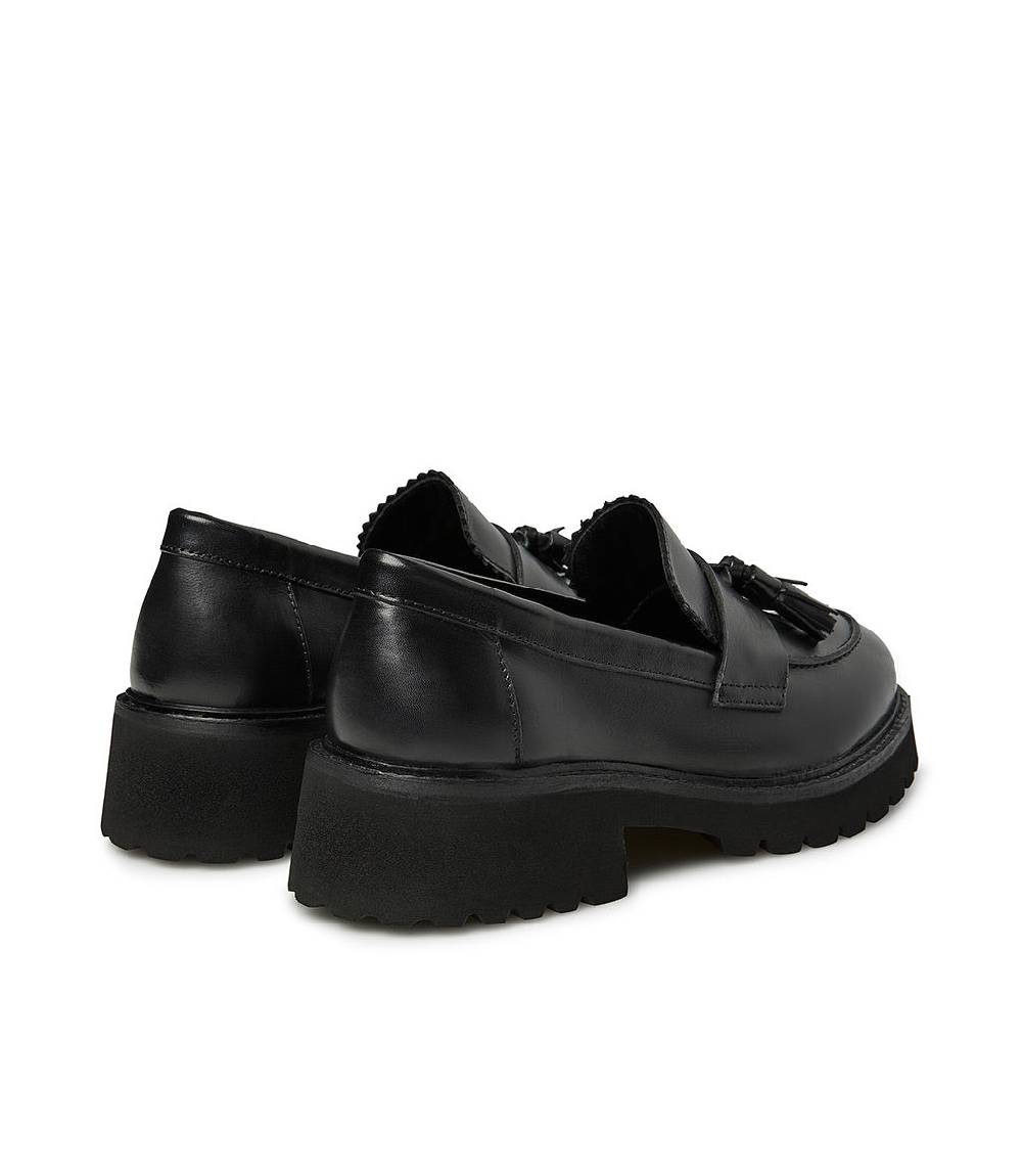 Loriblu Mocassini in nappa nera con nappine In Linea