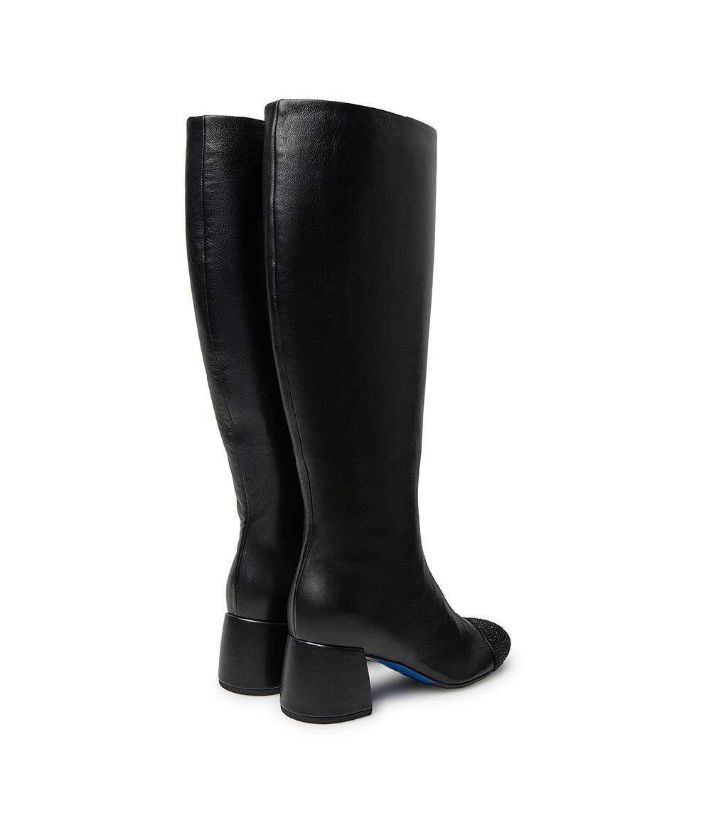 Loriblu Stivale in nappa nera con cristalli Pezzi Unici