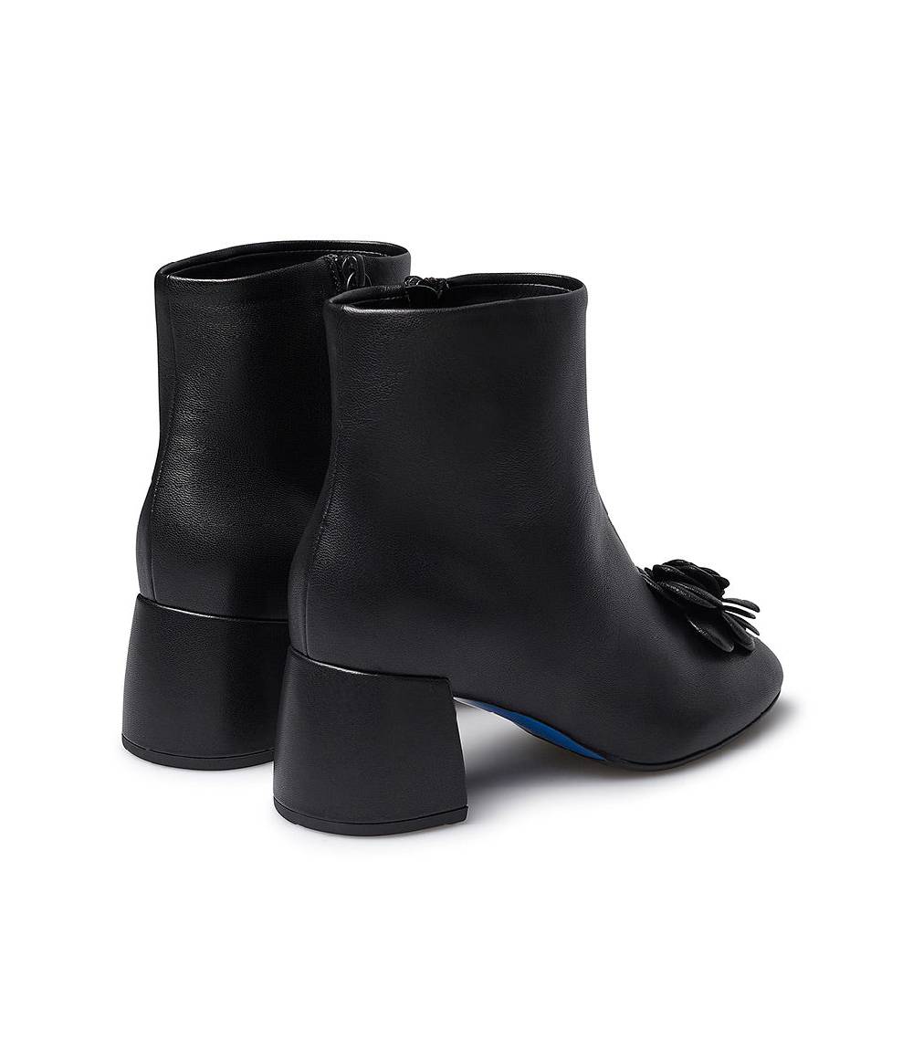 Loriblu Stivaletto in nappa nera con fiore Soddisfazione Garantita