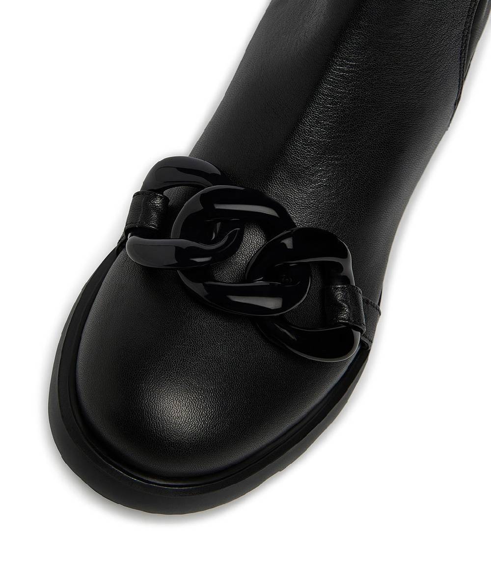 Loriblu Stivaletto in nappa nera con accessorio Consegna Veloce