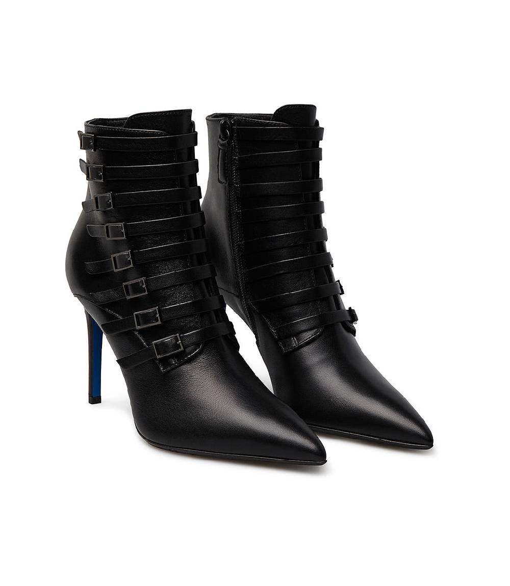 Loriblu Stivaletto in nappa nera con cinturini Shopping Online