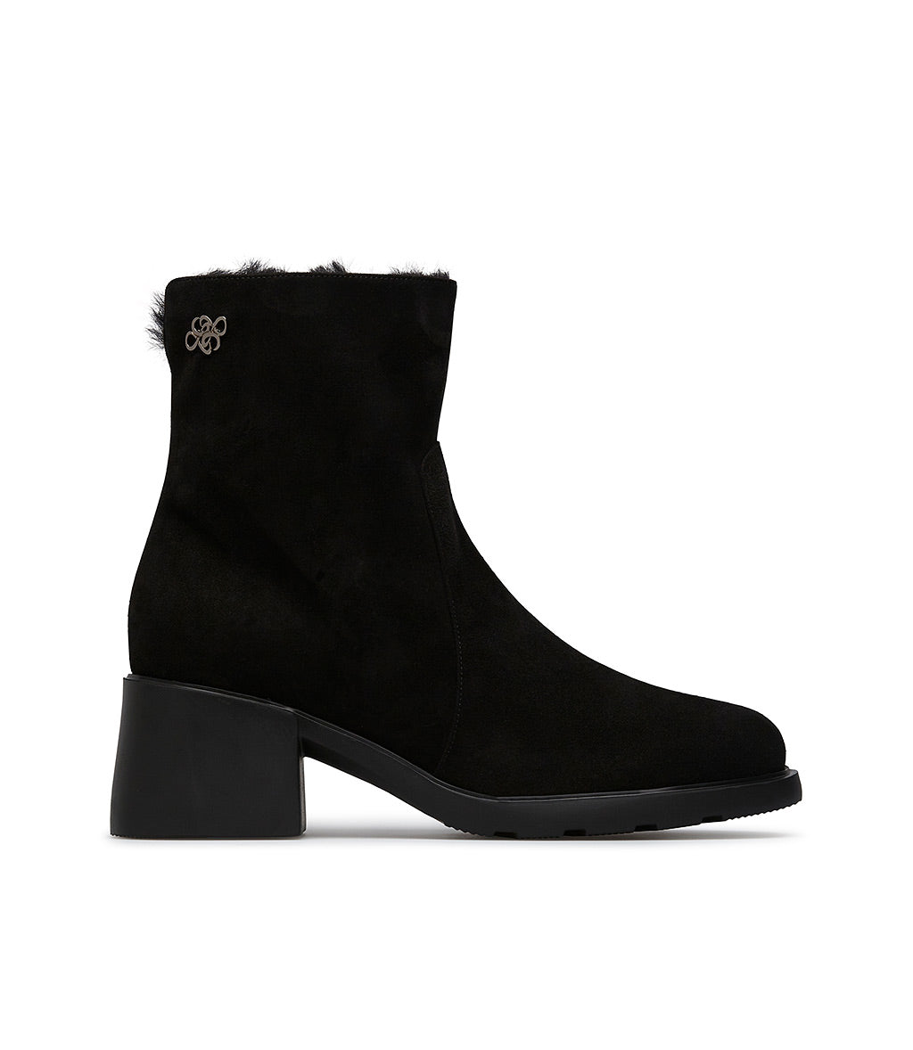 Loriblu Stivaletto in camoscio con fodera shearling