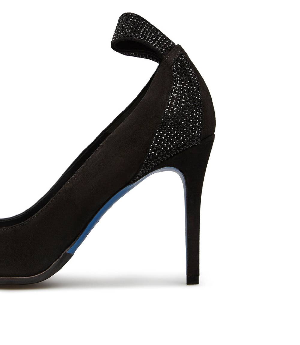 Loriblu Décolleté in camoscio con fiocco e micro cristalli Economico