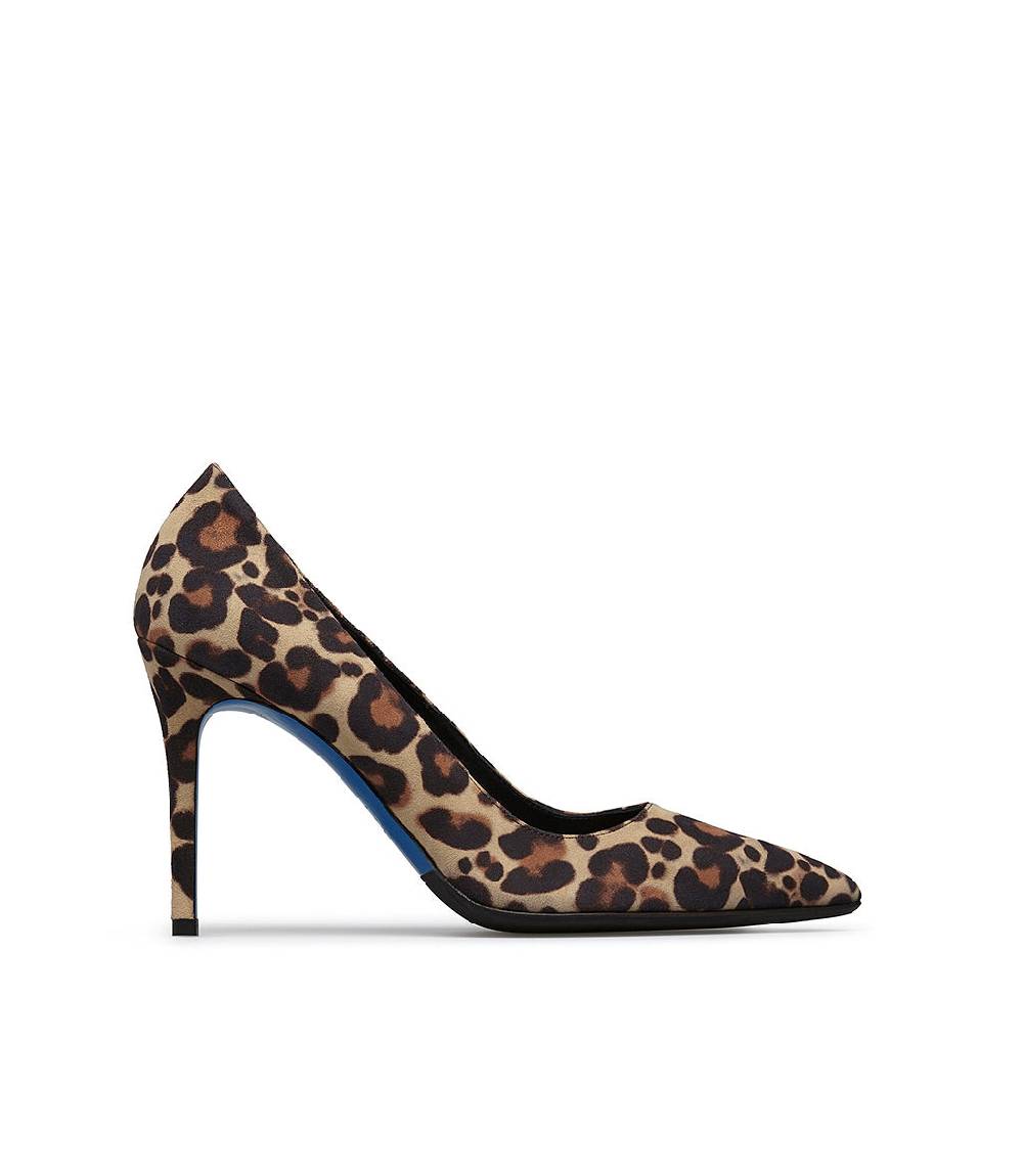 Loriblu Décolleté in camoscio stampa maculato