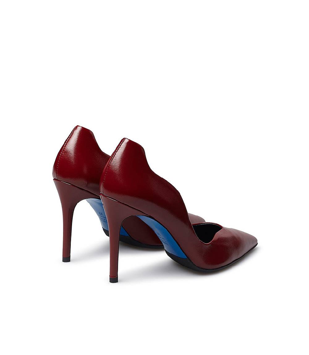 Loriblu Décolleté onda in pelle lucida bordeaux Hotsell