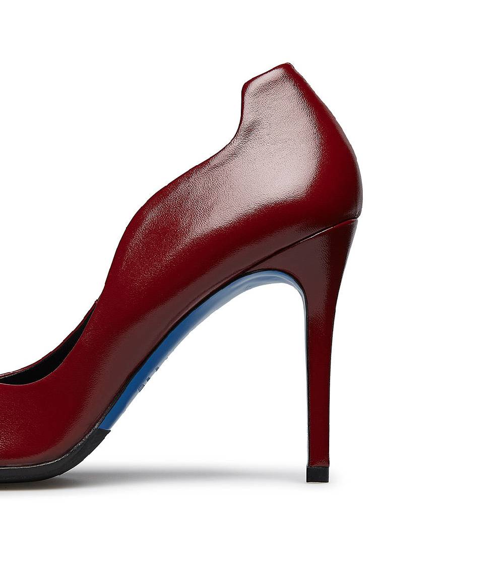 Loriblu Décolleté onda in pelle lucida bordeaux Hotsell