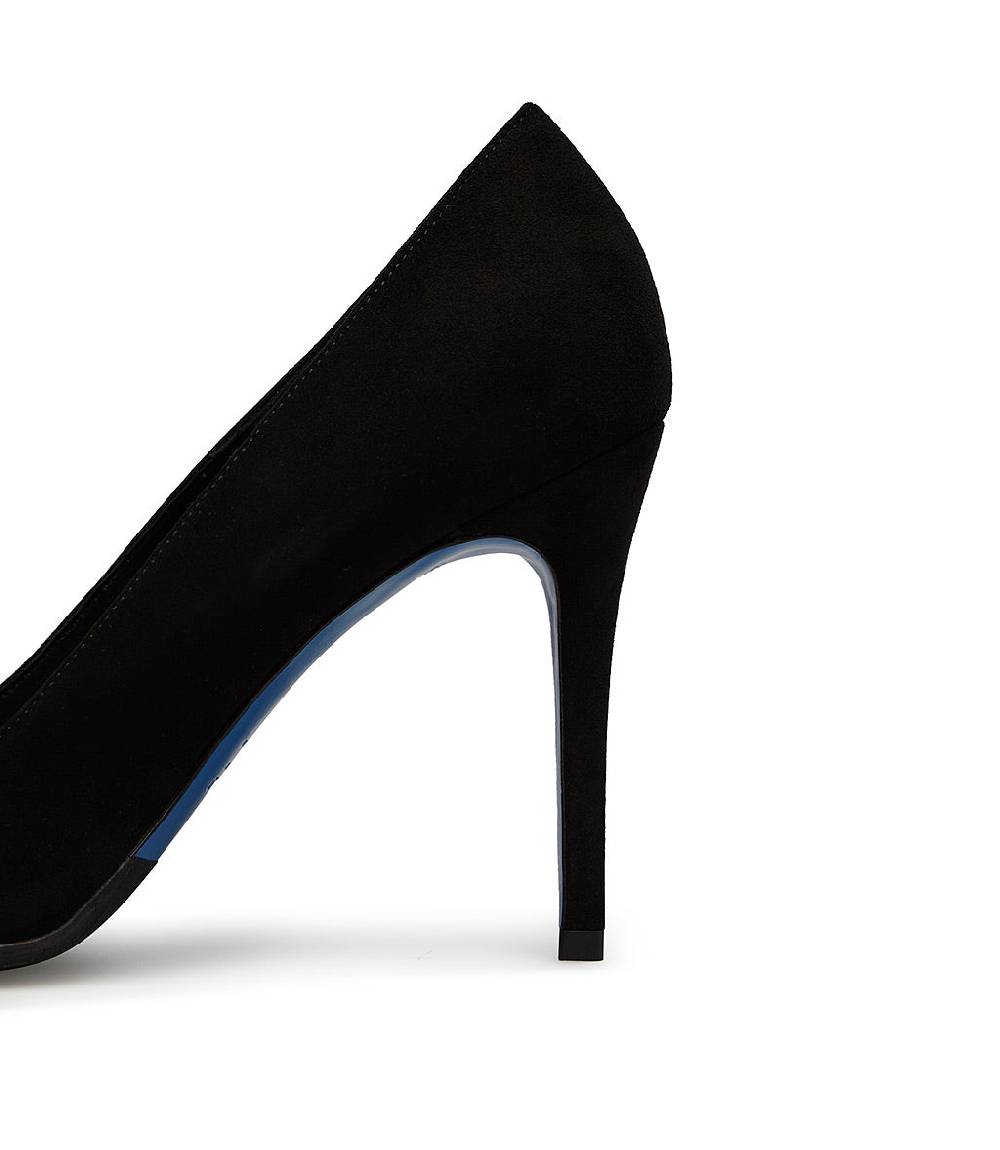 Loriblu Décolleté in nappa nera con cristalli Vendita Calda