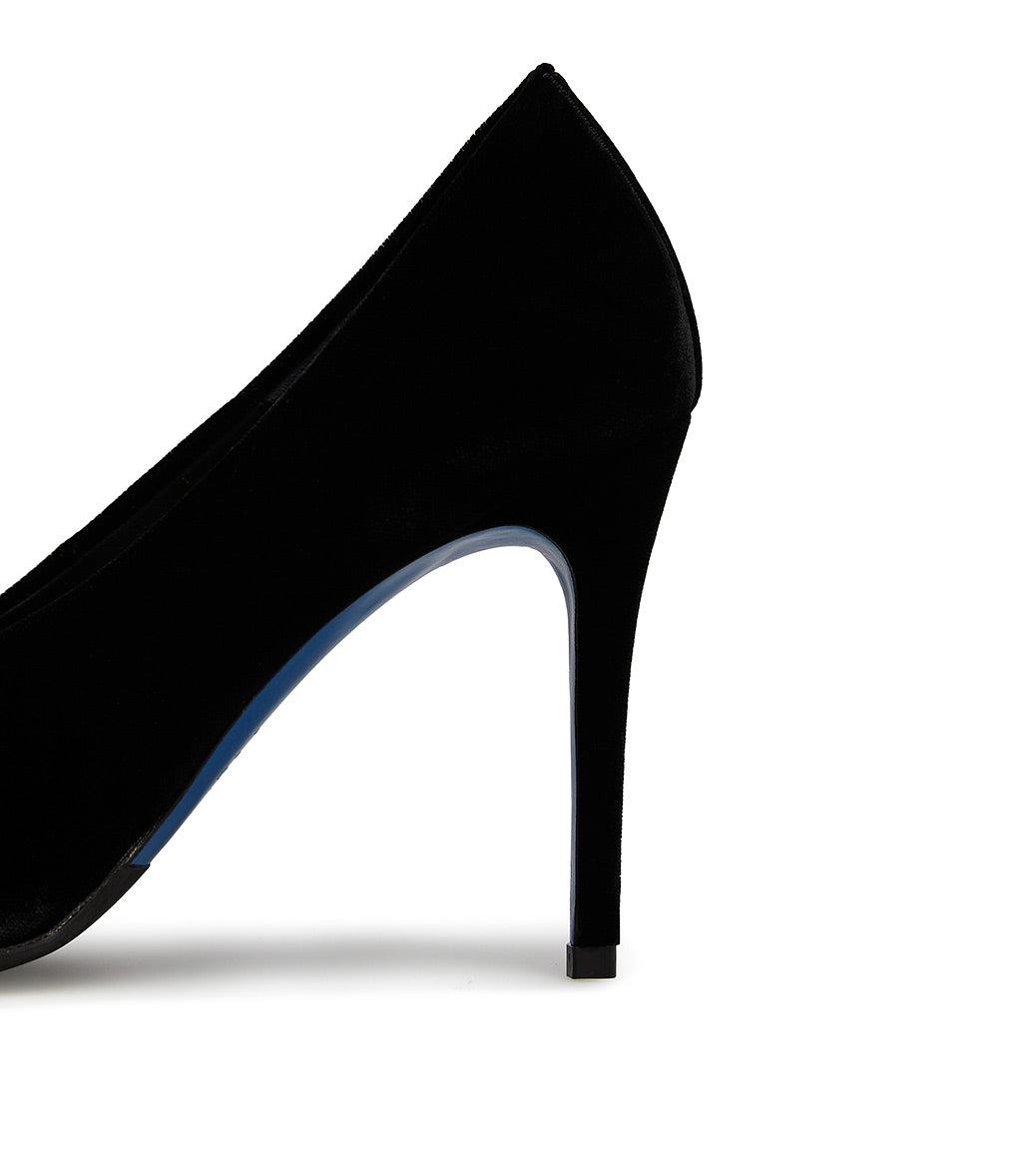 Loriblu Décolleté in velluto nero Vendita Economica