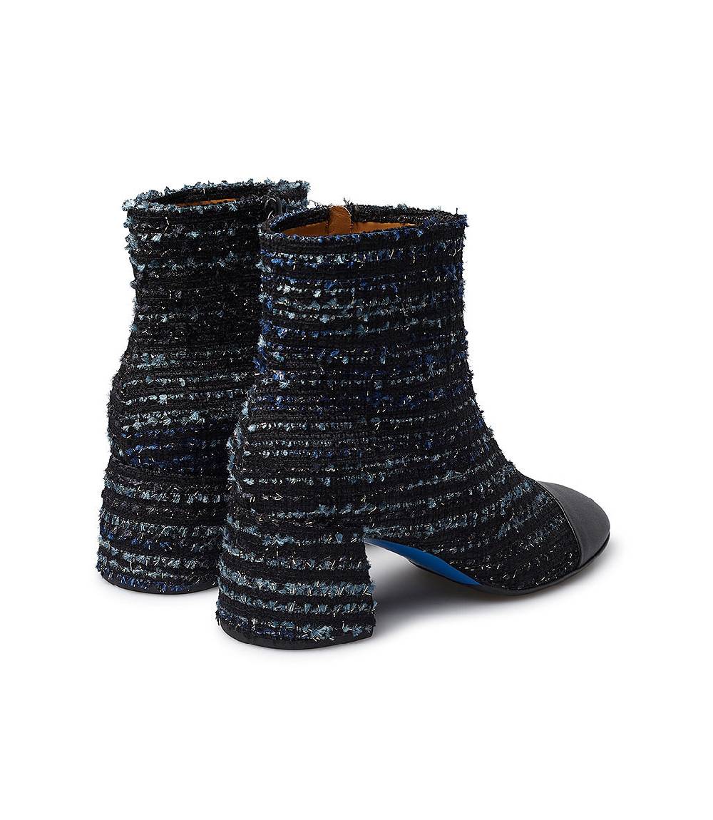 Loriblu Stivaletto in tessuto tweed e nappa blu 2025