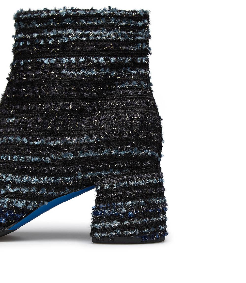 Loriblu Stivaletto in tessuto tweed e nappa blu 2025