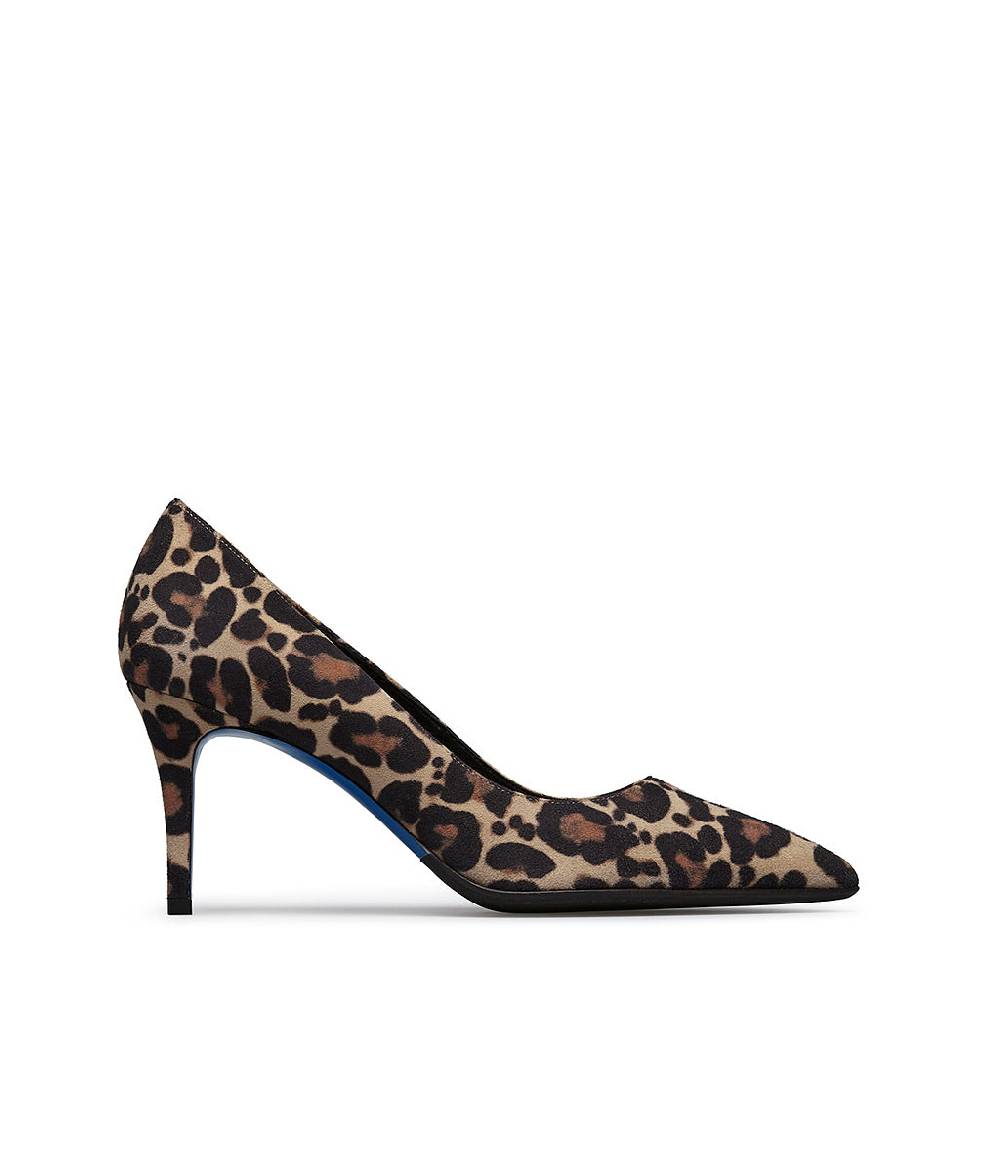 Loriblu Décolleté in camoscio stampa maculato