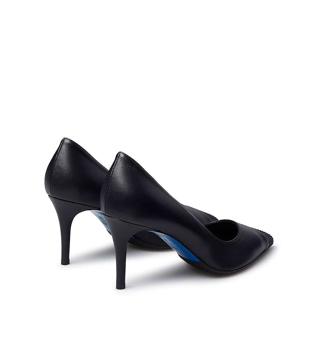 Loriblu Décolleté in nappa blu con cristalli Negozi Online
