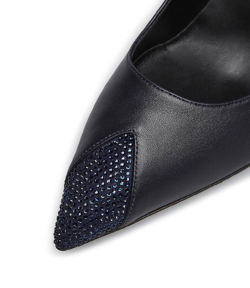 Loriblu Décolleté in nappa blu con cristalli Negozi Online