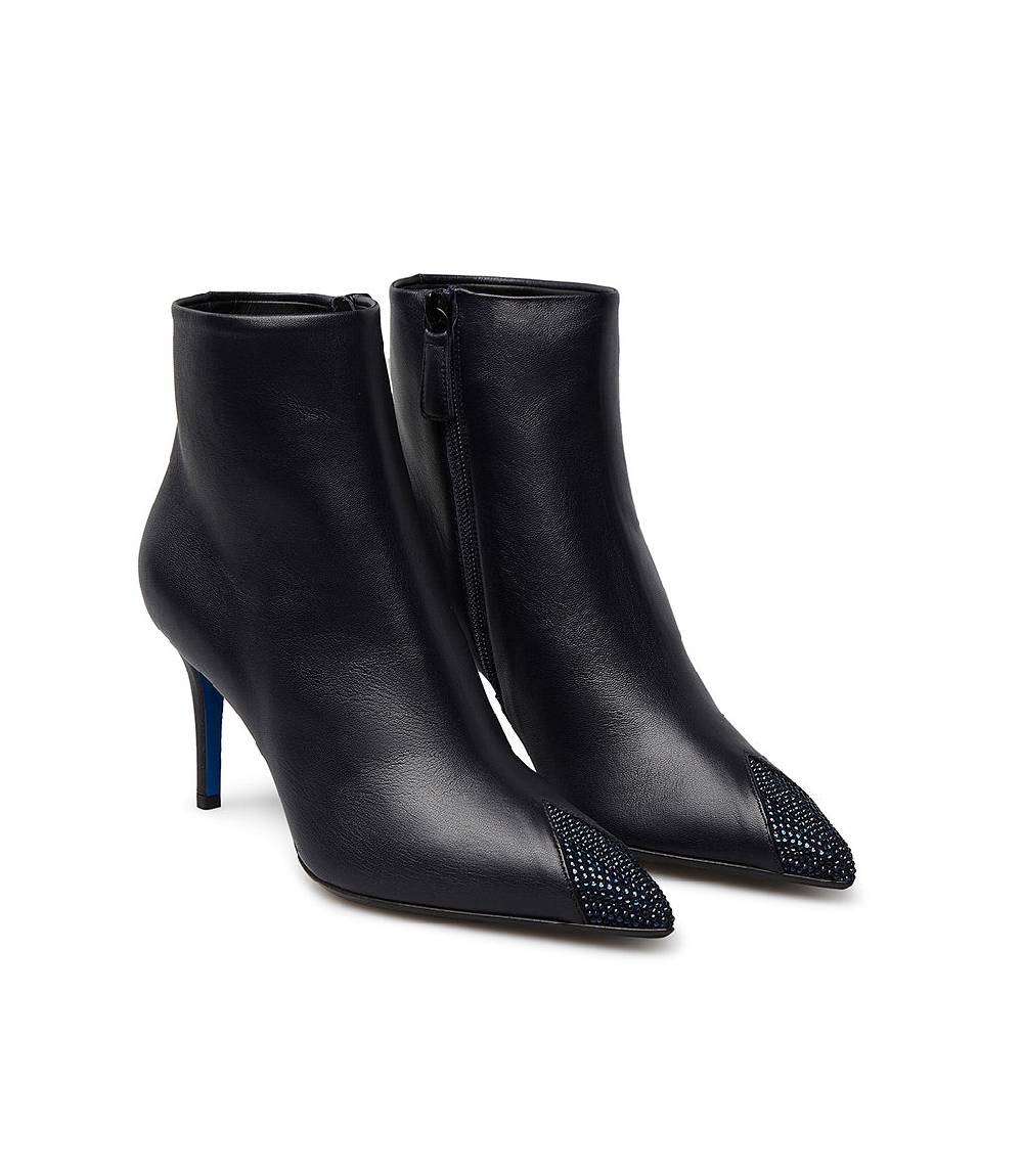 Loriblu Stivaletti in nappa blu con cristalli Consegna Veloce