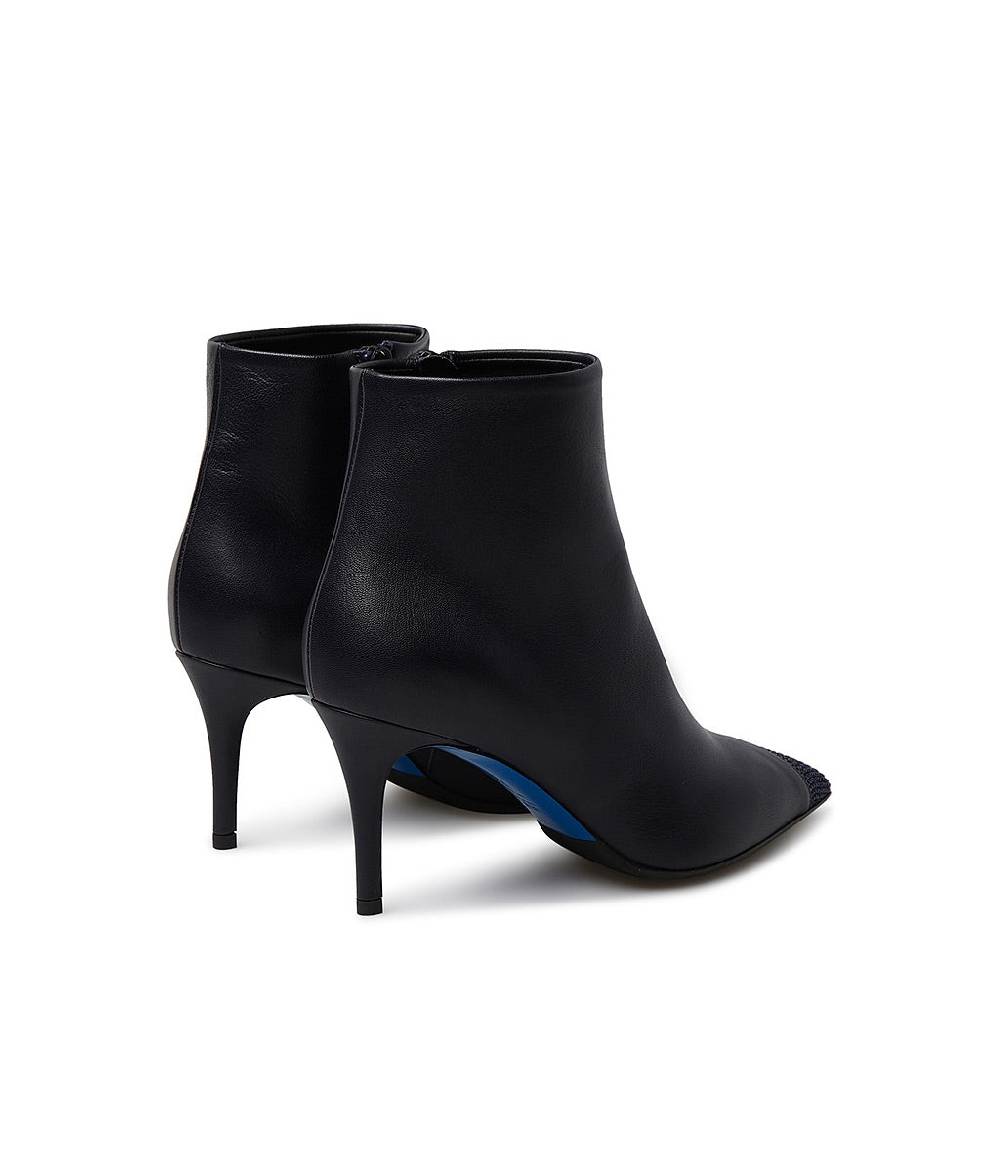 Loriblu Stivaletti in nappa blu con cristalli Consegna Veloce