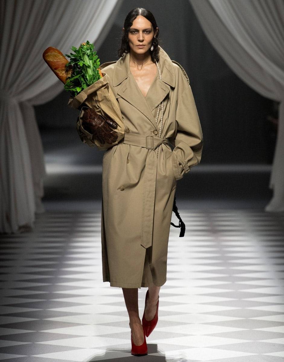 ﻿Love Moschino Trench in gabardina di cotone e nylon Moda
