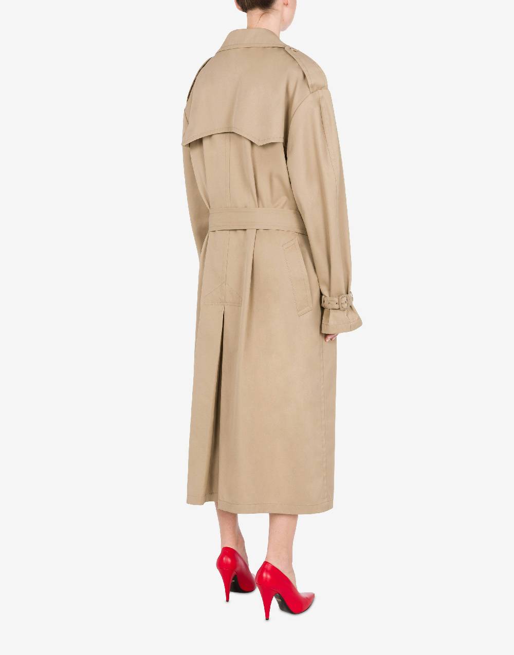 ﻿Love Moschino Trench in gabardina di cotone e nylon Moda