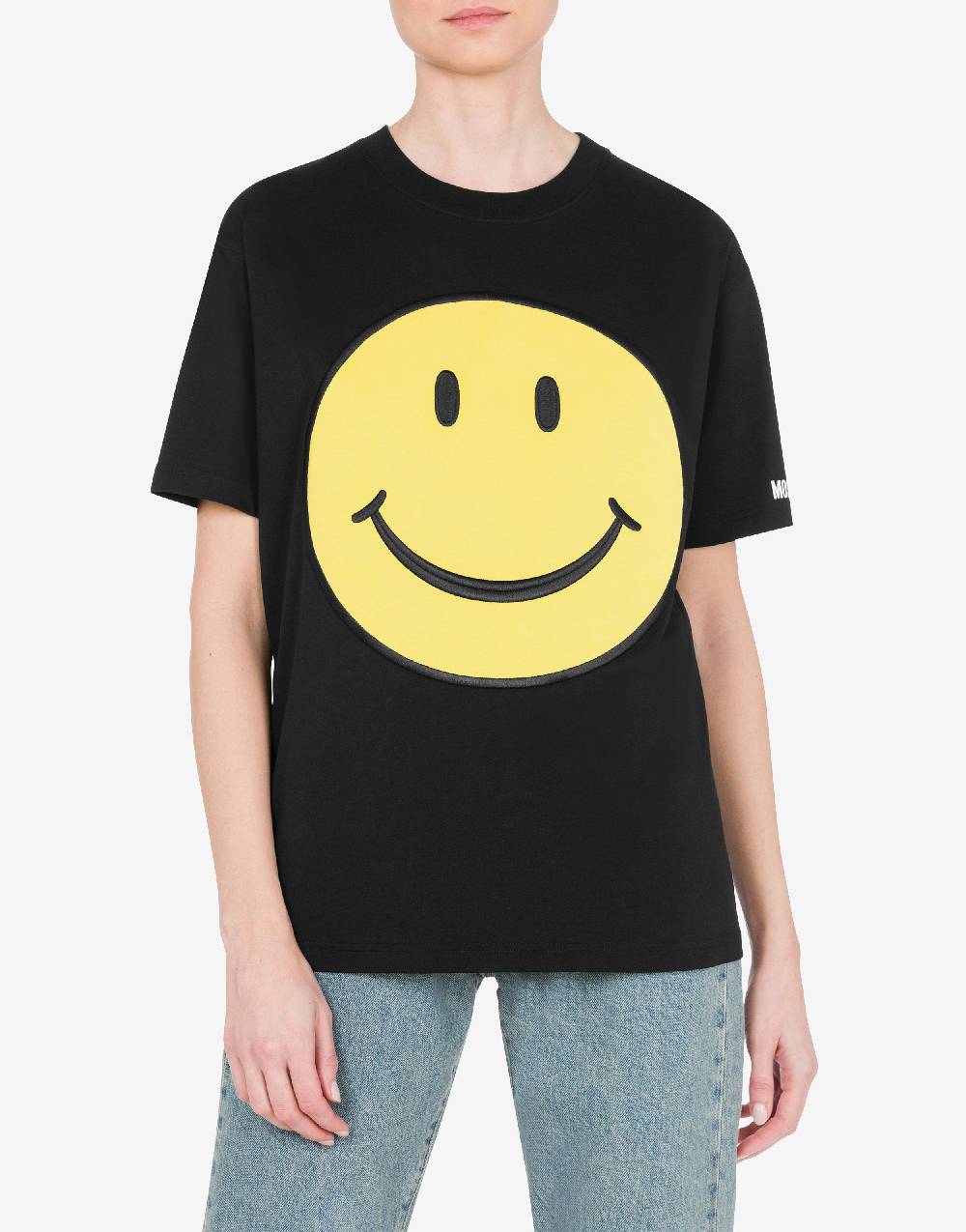 Love Moschino T-shirt in jersey organico Smiley® Italy