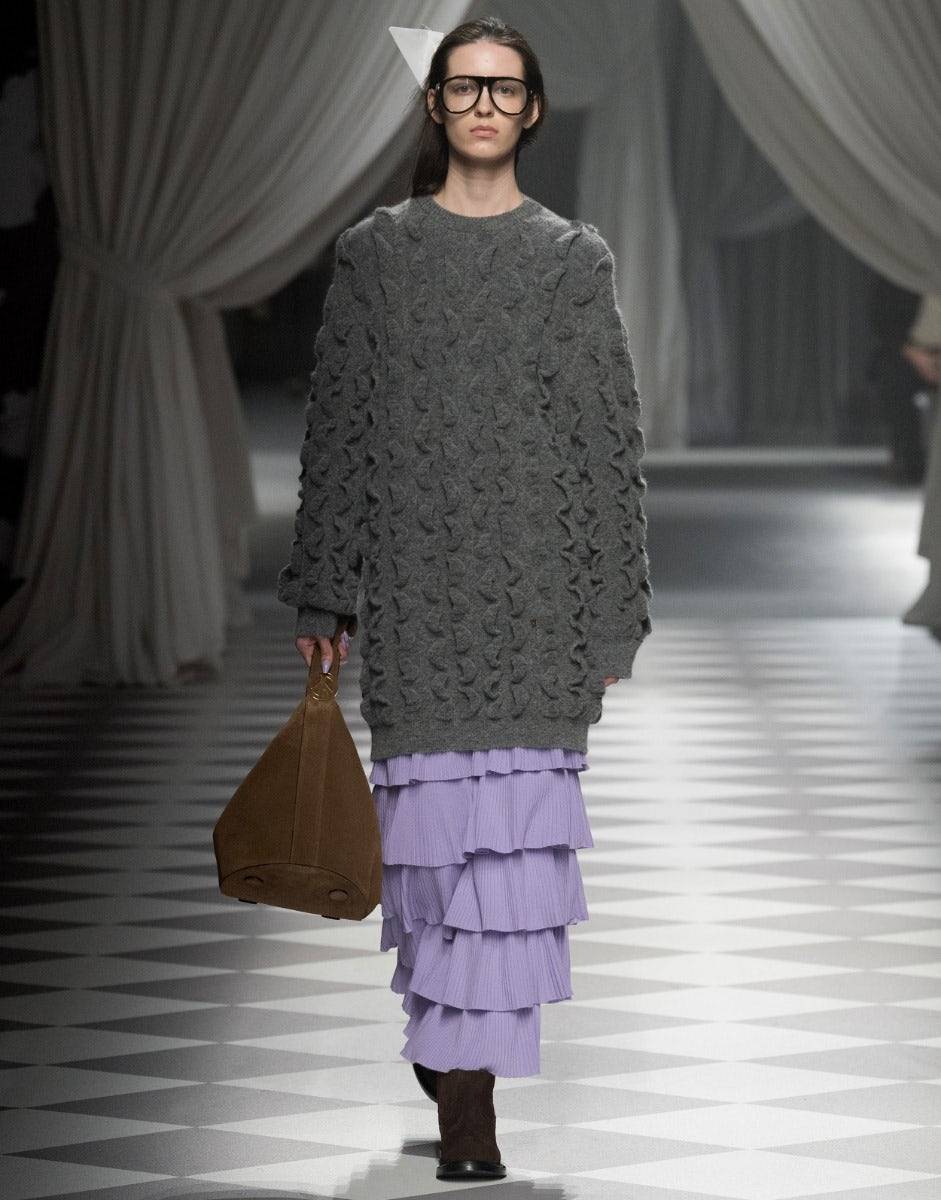 Love Moschino Abito in lana con ruches Vendita