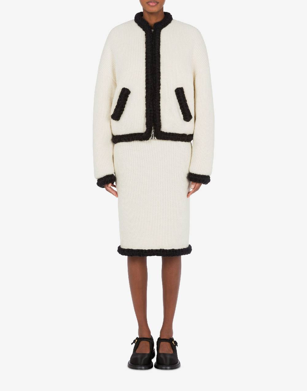 Love Moschino Giacca corta in lambswool superfine Qualità Garantita