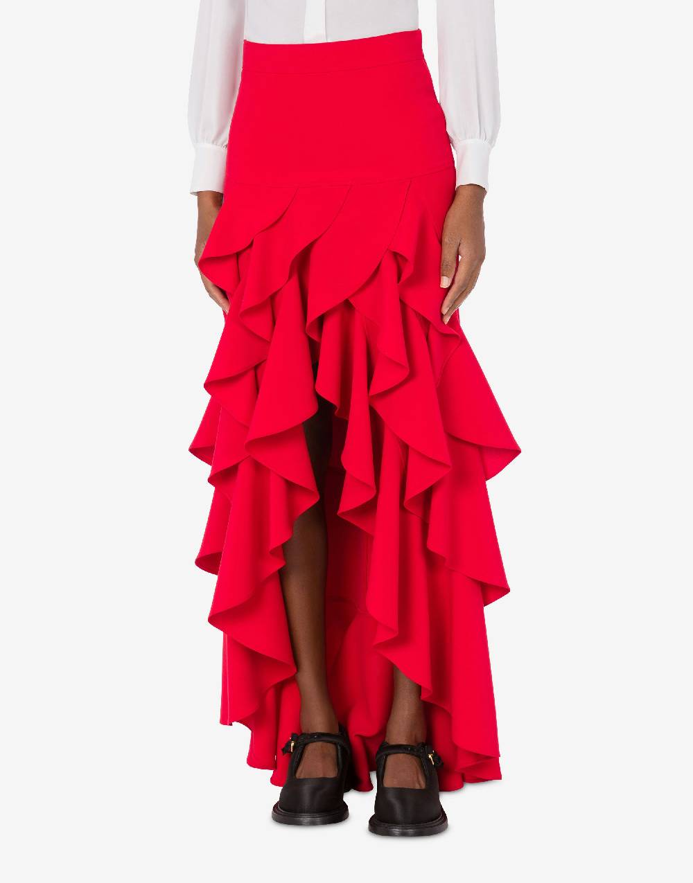 Love Moschino Gonna in crêpe con ruches Negozi Online