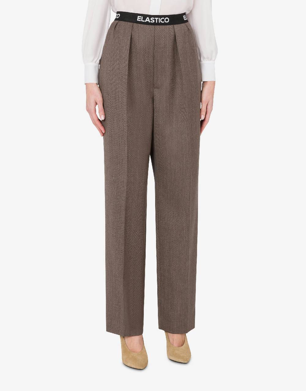Love Moschino Pantalone in tela di lana Elastic Band Acquista Ora