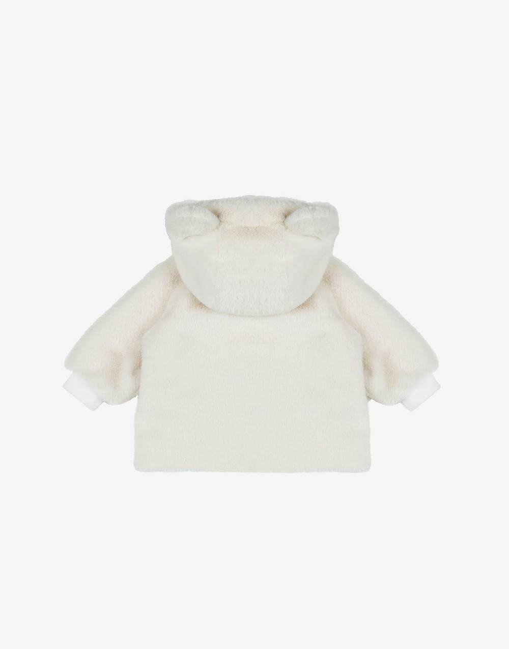Love Moschino Cappotto in tessuto soft Teddy Heart Patch Online