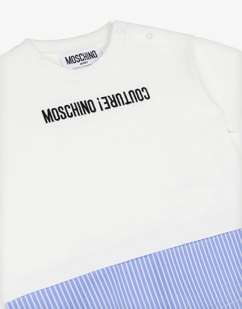 Love Moschino T-shirt in jersey Upside Down Logo Vendita Calda