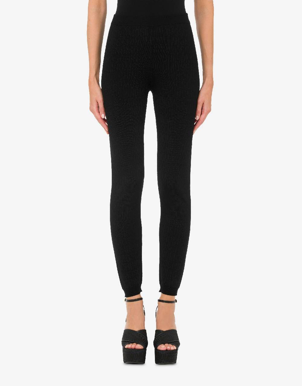 Love Moschino Leggings in lana Allover Logo Nuova