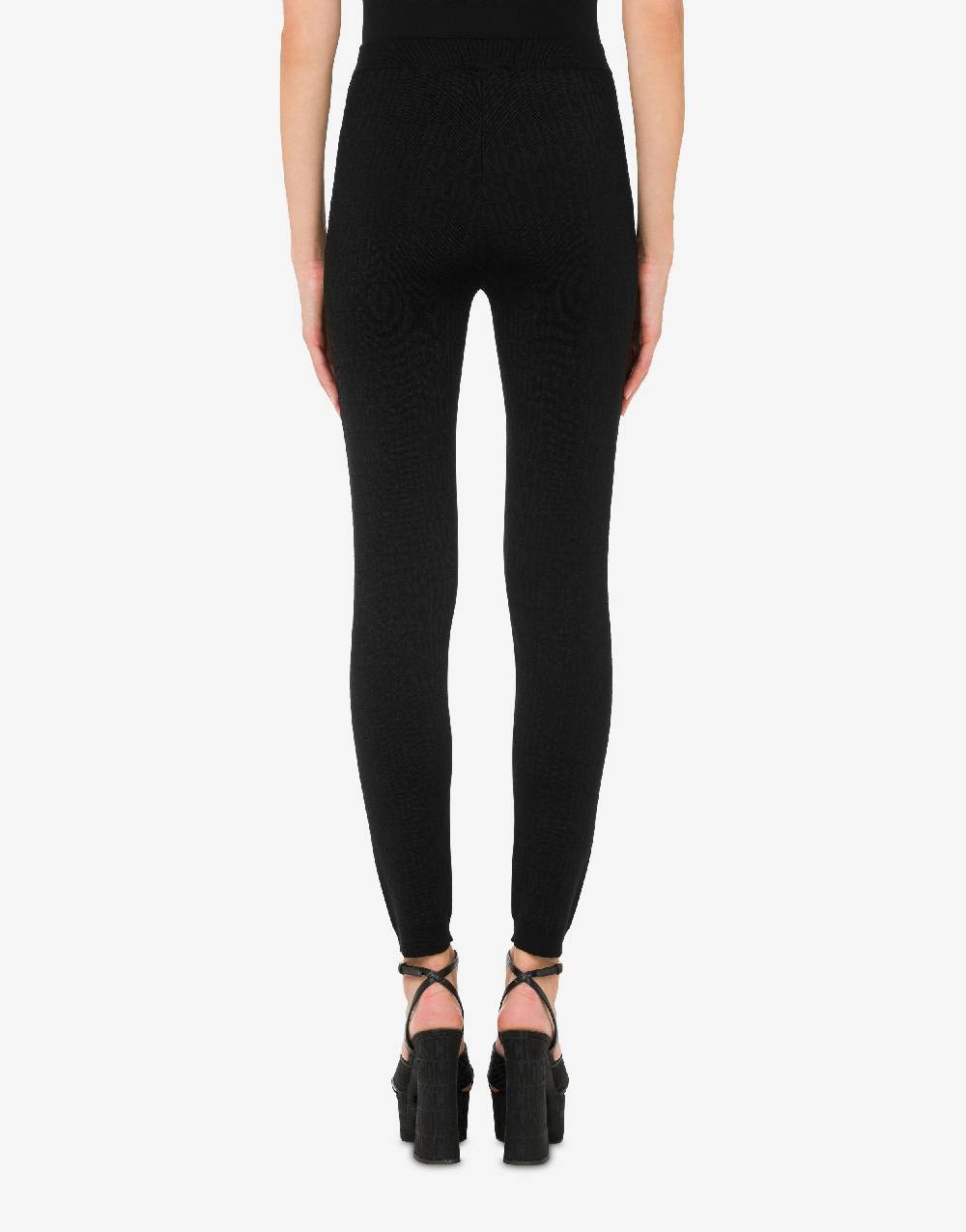 Love Moschino Leggings in lana Allover Logo Nuova