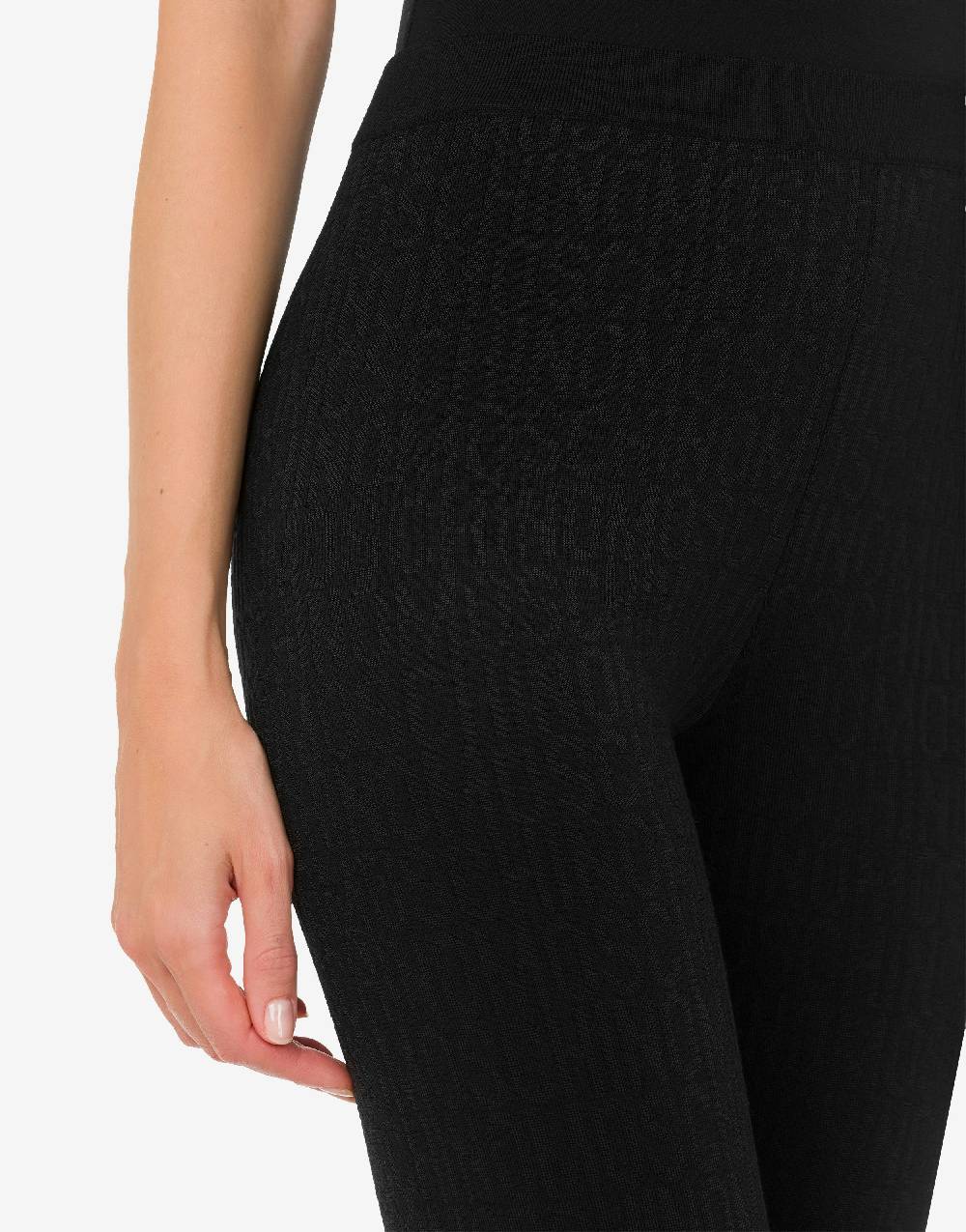 Love Moschino Leggings in lana Allover Logo Nuova