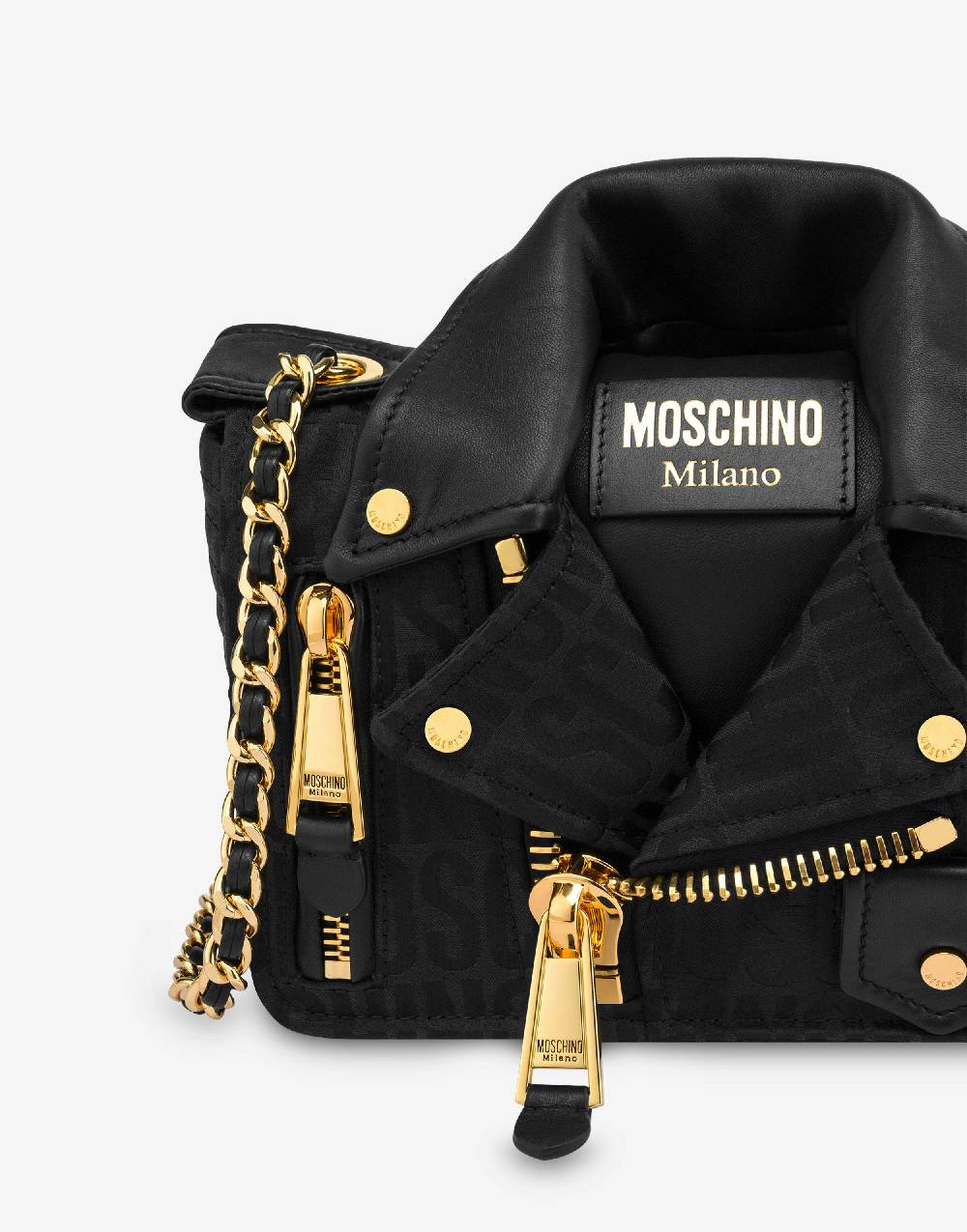 Love Moschino Moschino Biker bag in nylon Allover Logo Moda