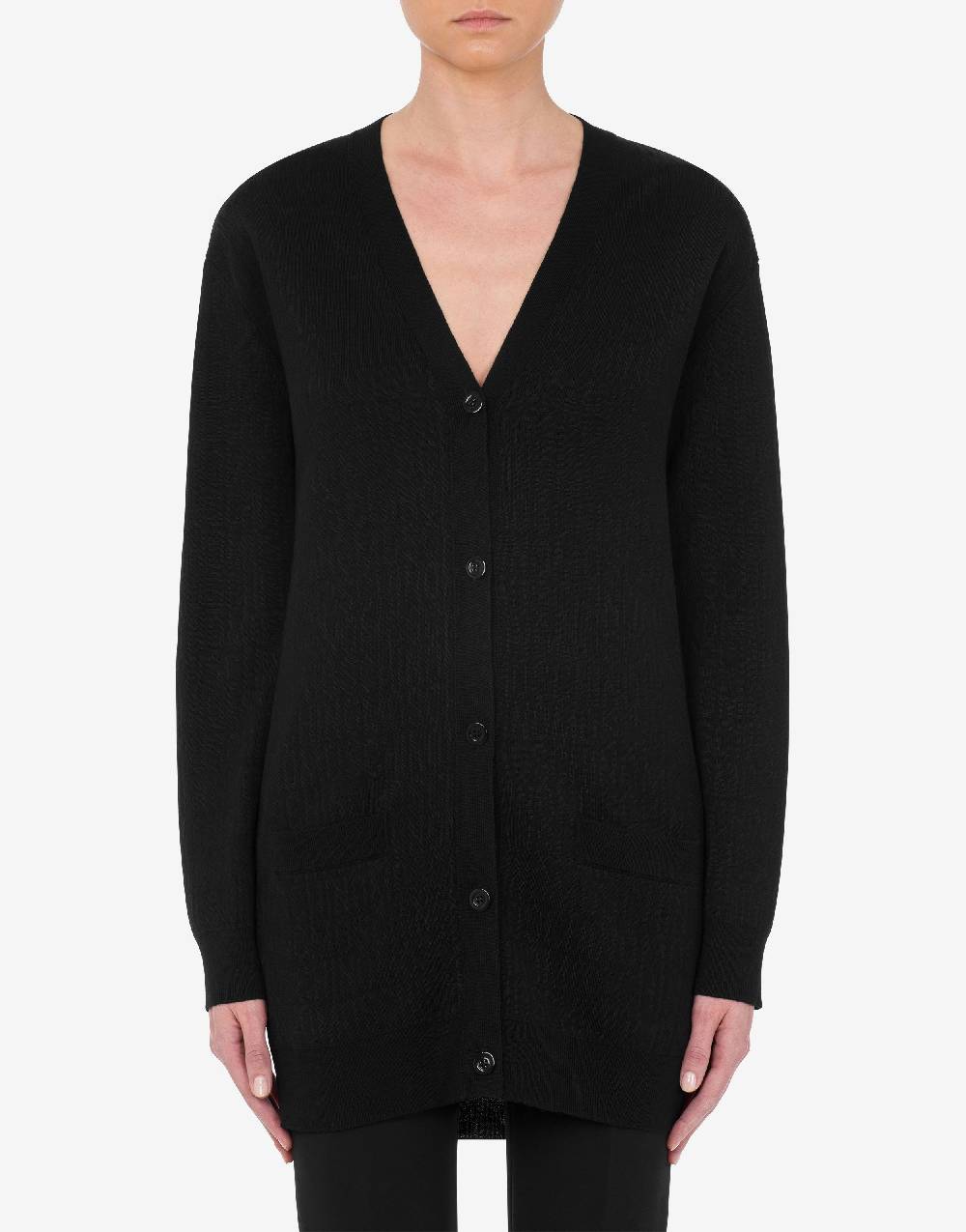 Love Moschino Cardigan in lana Allover Logo Italy
